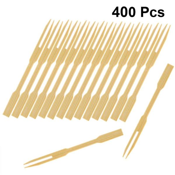 

forks 400pcs bamboo picks fruit appetizer dessert sticks disposable party supplies