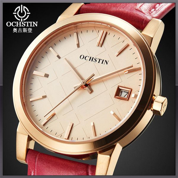 

ochstin / augustine counter women's watch fashion water quartz, Slivery;brown