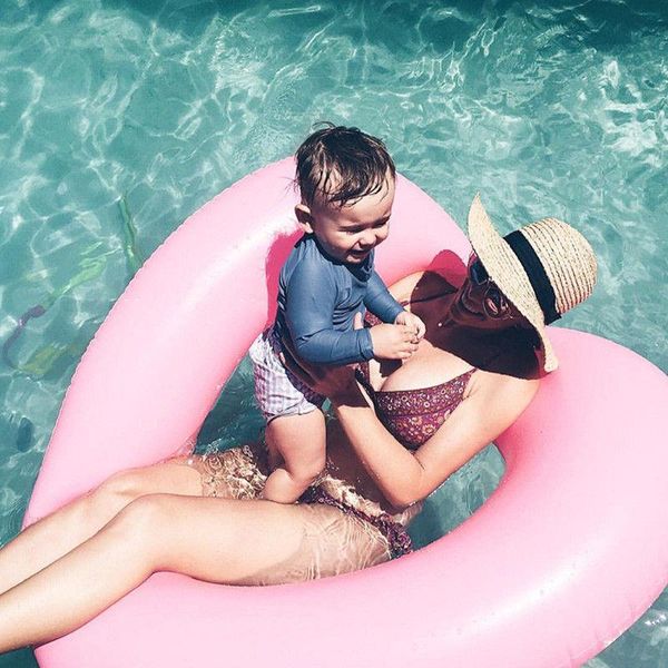 

inflatable floats & tubes swimming rings 120cm flamingo water sports swim float heart shape circle seat boat pool fun toys kids