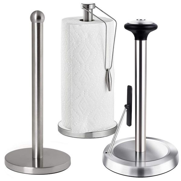 

toilet paper holders stainless steel kitchen roll holder vertical towel plastic wrap storage shelf