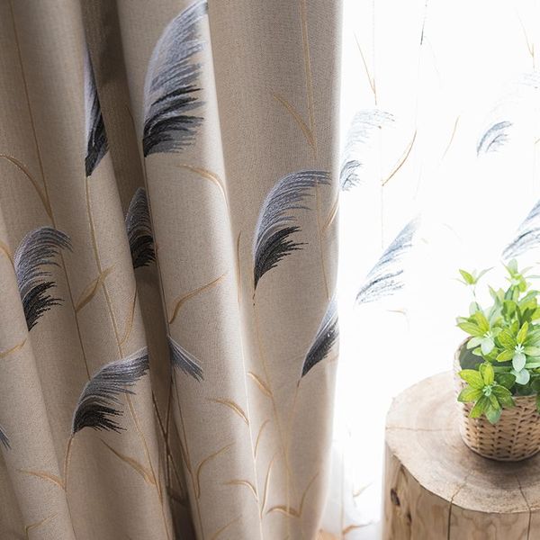 

chinese and european style simple elegant literary curtains for study room living bedroom blackout custom curtain & drapes