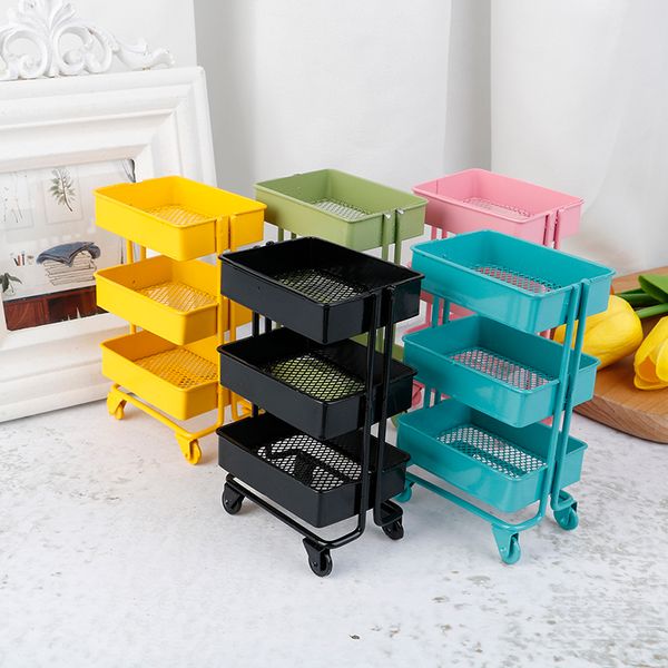 

newdollhouse miniature furniture shelf bookshelf with wheels storage display rack dollhouse furniture accessories 135x74x98mm