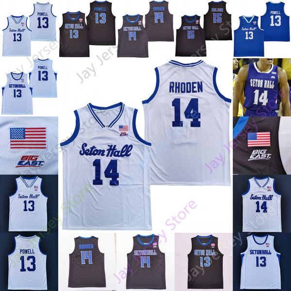 

seton hall basketball jersey ncaa college myles powell jared rhoden tray jackson bryce aiken myles cale tyrese samuel long jamir harris mamu, Black;red