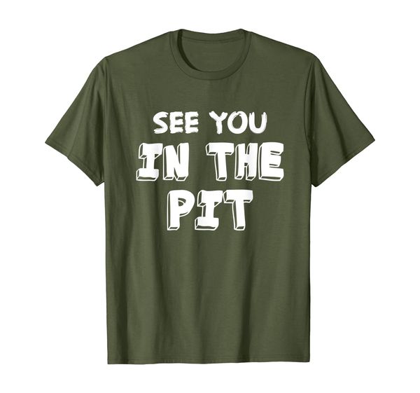 

see you in the pit heavy metal mosh pit fun t shirt design, White;black