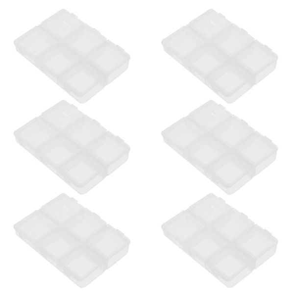 

storage bottles & jars 6 pcs boxes portable sundry with braille (transparent)