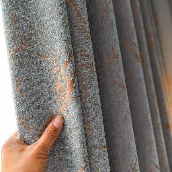 

curtain & drapes 2021 chenille curtains for living dining room bedroom modern blackout american nordic minimalist short