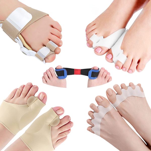 

8pcs/set bunion sleeves hallux valgus foot corrector alignment toe separator metatarsal splint ortcs pain relief foot care tool