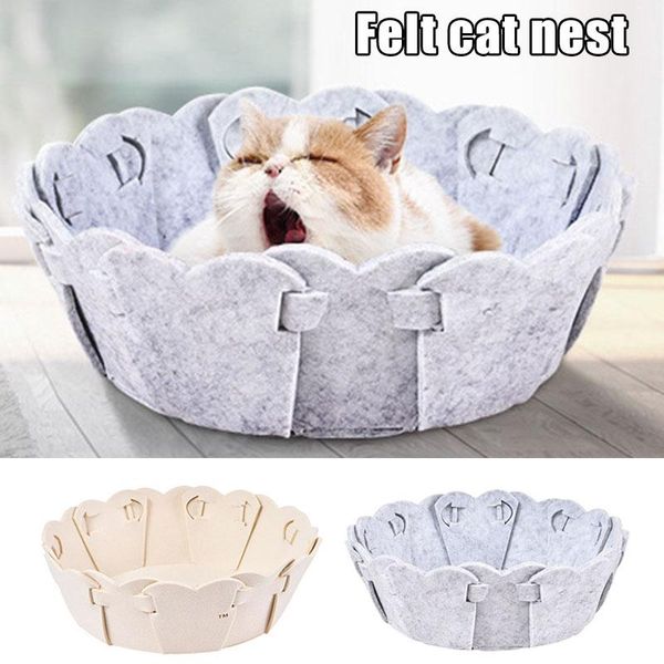 

cat beds & furniture cats bed house pet felt cloth universal nest easy to disassemble dirt-resistant -