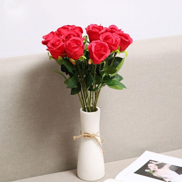 

simulation rose wedding decoration home living room fake flower single high-end little lovers cjj013 decorative flowers & wreaths