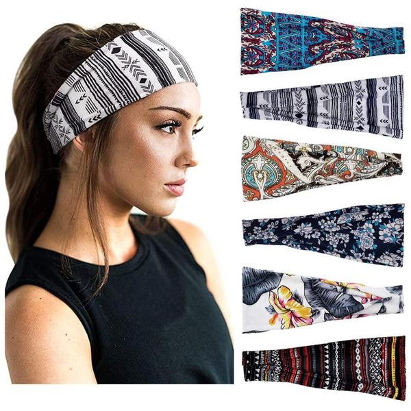 

sweatband 1 pack women's headbands headwraps hair bands bows printing accessories, Yellow;black