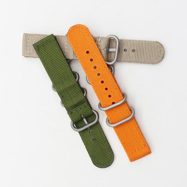 

watch bands nylon strap watchbands belt metal buckle army watchband mens 18mm 20mm 22mm 24mm relojes hombre for casual sport + tool, Black;brown