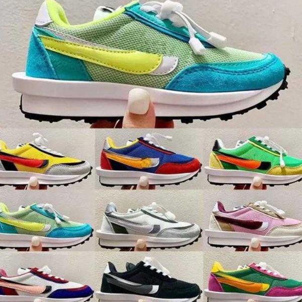 

valentine's day designers waffle kids running sports shoes boys girls 3.0 pine green yellow sneakers boots youth childrens outdoor jogg