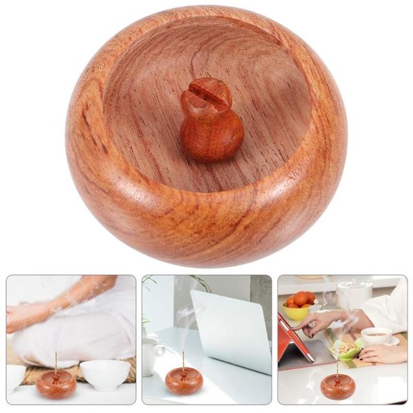 

fragrance lamps 1pc wooden incense stick holder furnace gourd burner