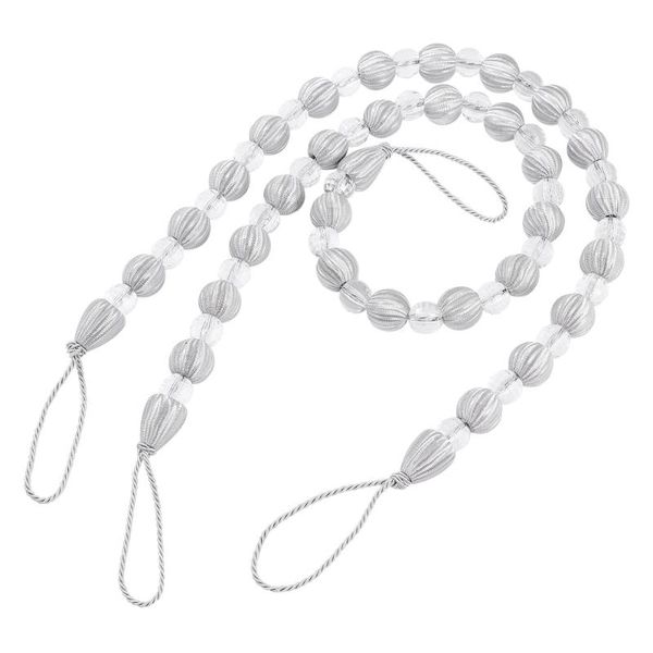 

curtain & drapes vorcool 2pcs acrylic bead drape clip stylish tiebacks holdbacks buckles (silver and white)