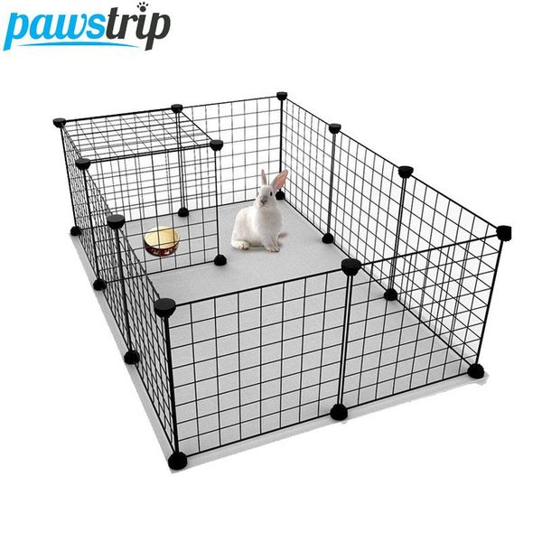 

kennels & pens pawstrip diy pet fence 35*35cm iron net dog cage kennel combination puppy house small animal