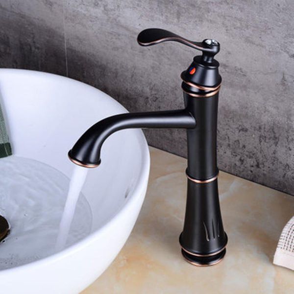 

bathroom sink faucets european-style black-faced basin faucet stage washbasin retro cold and water