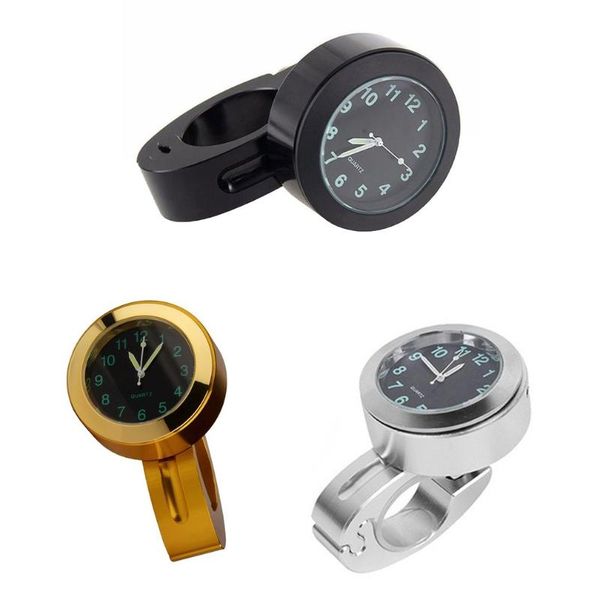 

handlebars 7/8" universal motorcycle handlebar watch bike hand grip bar mount dial clock waterproof for scooter motor buckle