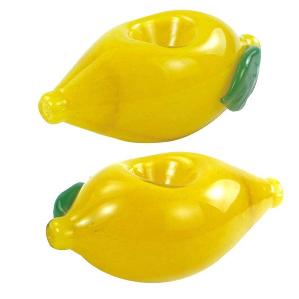 Commercio all'ingrosso di alta qualità limone frutta design mano tubo di fumo impianto di perforazione bruciatore di erbe formato portatile
