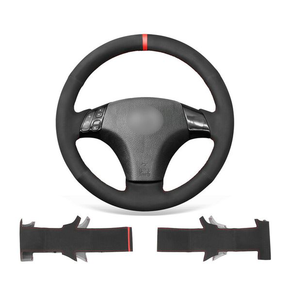 

diy custom soft black suede steering wheel cover for mazda 3 axela / 6 atenza