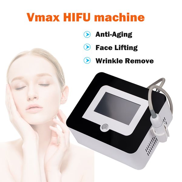 5 cartuchos vmax hifu máquina de levantamento facial para venda alta intensidade focada ultra-som face elevador de enruga de rugas sistema de beleza