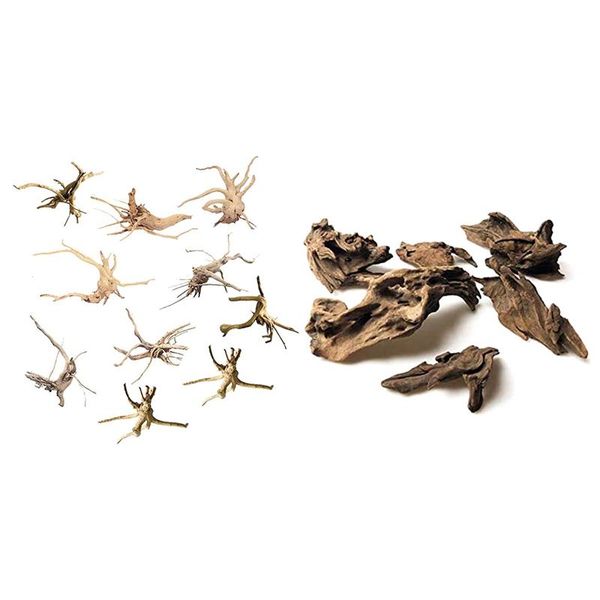 

decorations pcs reptiles aquarium fish tank decoration cave hideout driftwood brown & wood color
