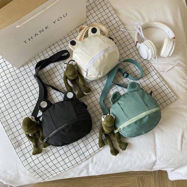 

waist bags women personality cute frog small round bag 2021 korean canvas female ins student shoulder messenger