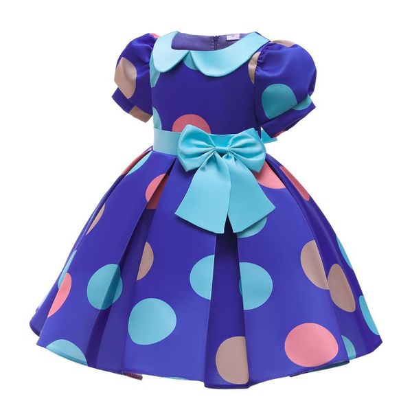 

girl's dresses girl princess party dress kids elegant formal beauty child flower print wedding clothes children tutu costume, Red;yellow