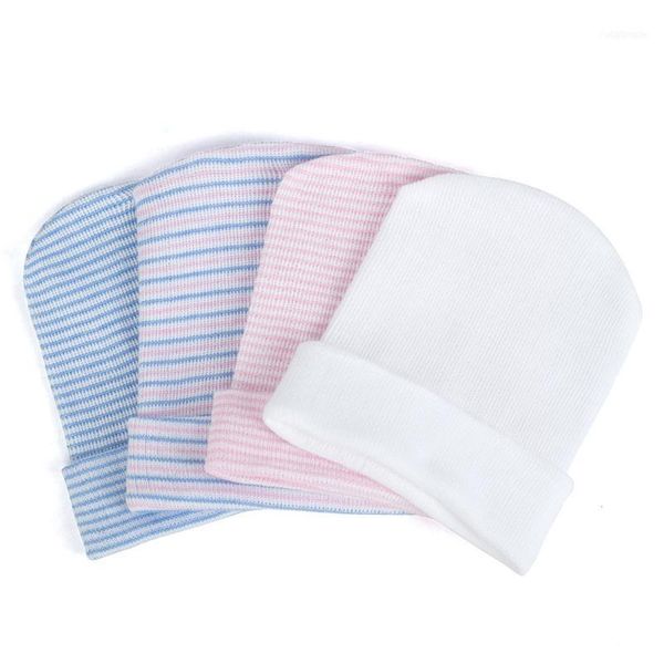 

caps & hats stripe design kids knitted beanie soft hat baby boy girl toddler cotton cute outdoor casual cap1, Yellow