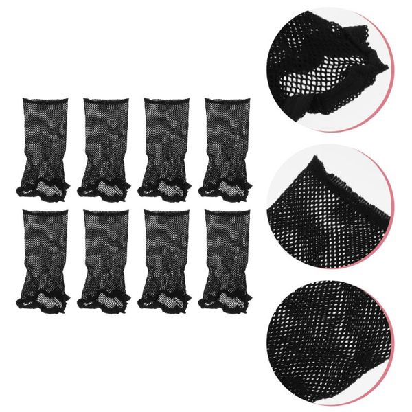 

hair brushes 8pcs wig caps elastic nylon nets breathable accessories, Silver