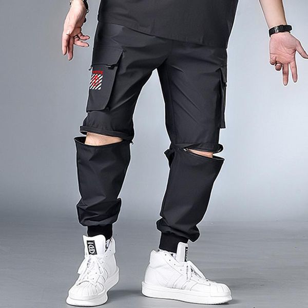 

summer loose sports pants spring men two wear casual large size xl-7xl simple black business harem men's