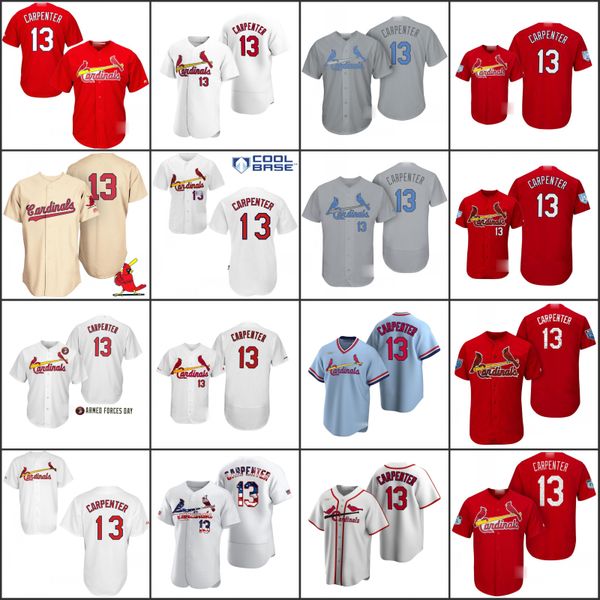 

st. louis cardinals men 13 matt carpenter women youthjersey, Black;red