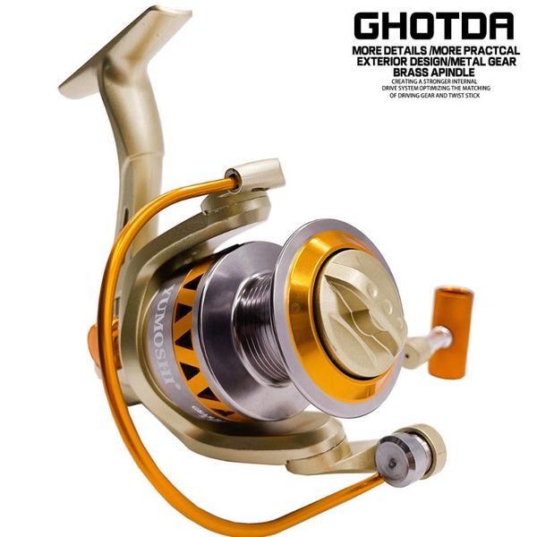 

baitcasting reels fishing reel 2000-7000 series spinning 5.2:1 high speed metal spool coil