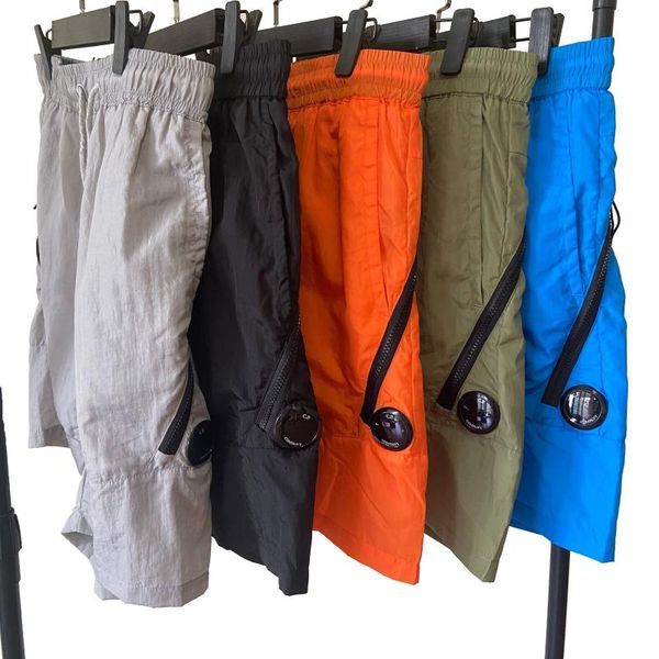 

men's shorts summer metal nylon casual loose quick drying pants outdoor sports style, White;black