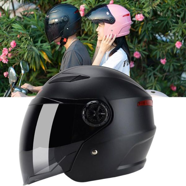 

motorcycle helmet pure color men women casco vintage scooter four seasons racing half open face casque helmets