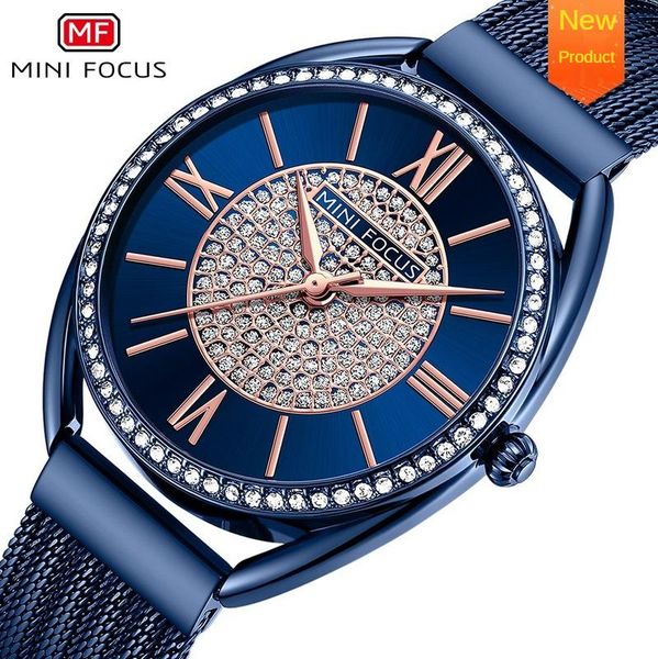 

wristwatches women's watch light luxury diamond quartz waterproof ladies, Slivery;brown