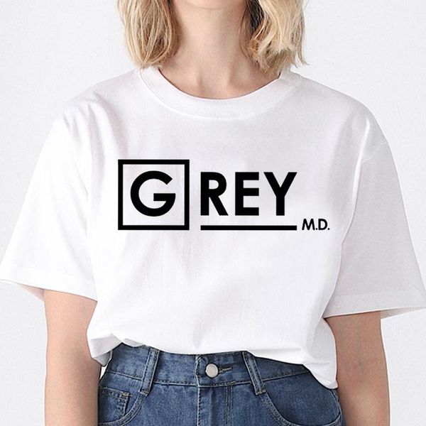 

women's t-shirt gray anatomical lady you're my person letter harajuku ullzang korean female basic, White