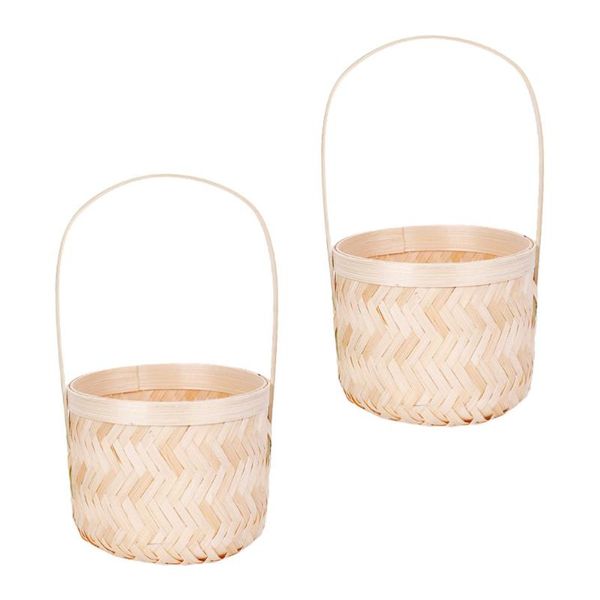 

storage baskets 2pcs handheld flower basket festival gift packing artware