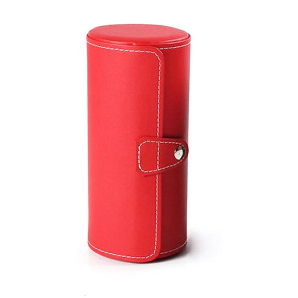 

watch boxes & cases men and women display gift box 3 slot jewelry accessories pu leather storage travel bag, Black;blue
