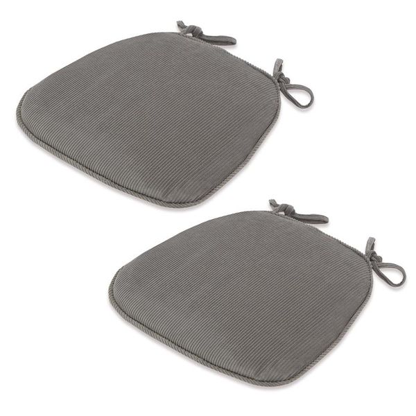 

cushion/decorative pillow 2pcs solid with ties removable seat cushion portable kitchen sofa winter chair non slip students thicken corduroy