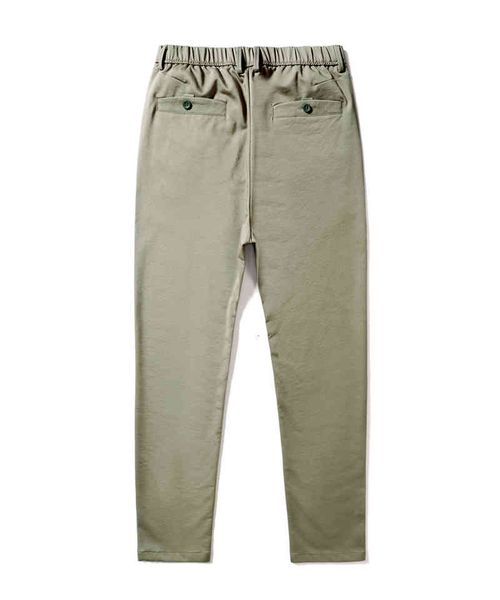 

gray beige suit thin-fitting 2021 spring business solid pants, Black