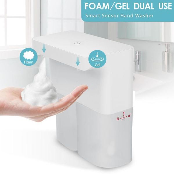 

double head smart dual-use soap dispenser usb wall-mounted charging liquid induction bathroom kitchen for home accessories