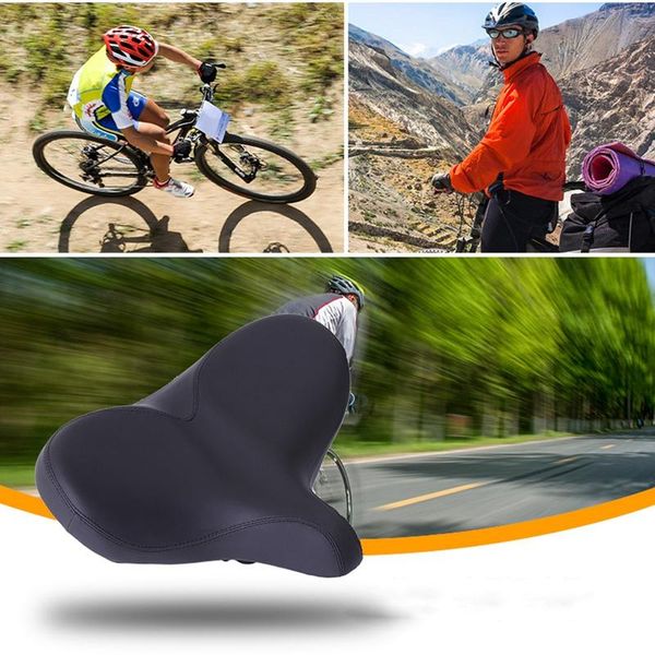 

bike saddles oversized comfort seat replacement saddle memory foam soft waterproof universal fit bicycle
