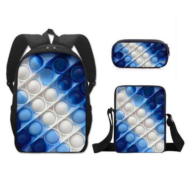 

halloween rainbow printed back to school students schoolbag tie dye fashion kids boys grils backpack shoulder bags polyester small satchel t, White