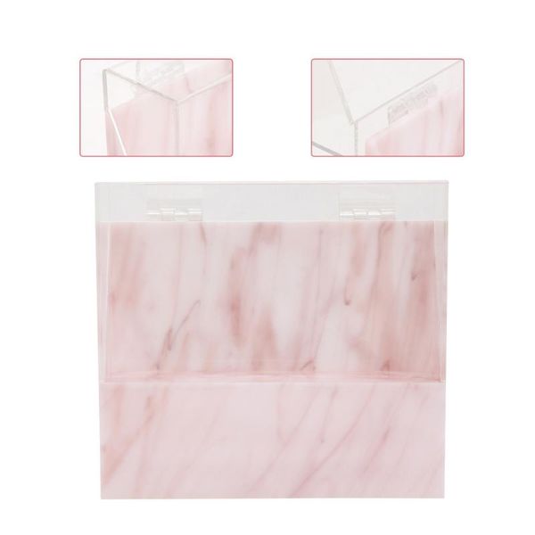 

8-hole beauty eyelash tweezers holder marbling box (pink) false eyelashes