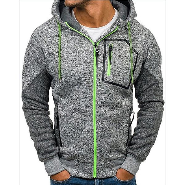

men's hoodies & sweatshirts fashion hoodie men zipper warm hooded sweatshirt long sleeve solid coat work clothes travel sport gym sport, Black