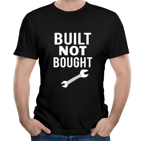 

men's t-shirts brand mechanic built not bought custom o-neck shirt printing cute tees anime pattern 3d printed t-shirt for unisex, White;black