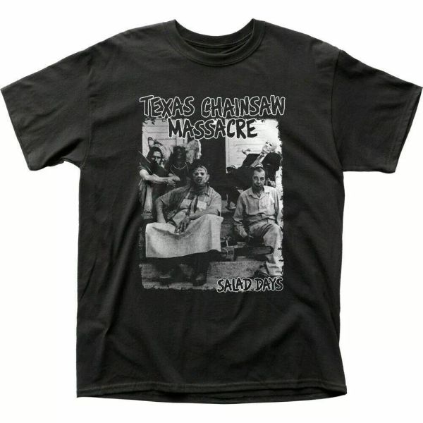 

texas chainsaw massacre salad days t shirt mens licensed horror movie tee black, White;black