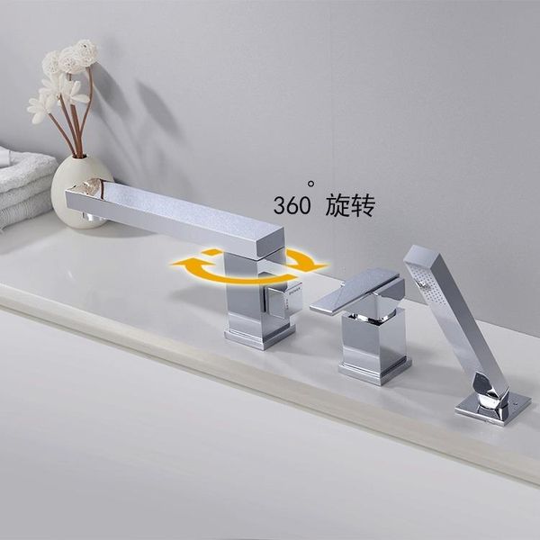 

bathtub side three piece shower faucet hole set bathroom sink faucets