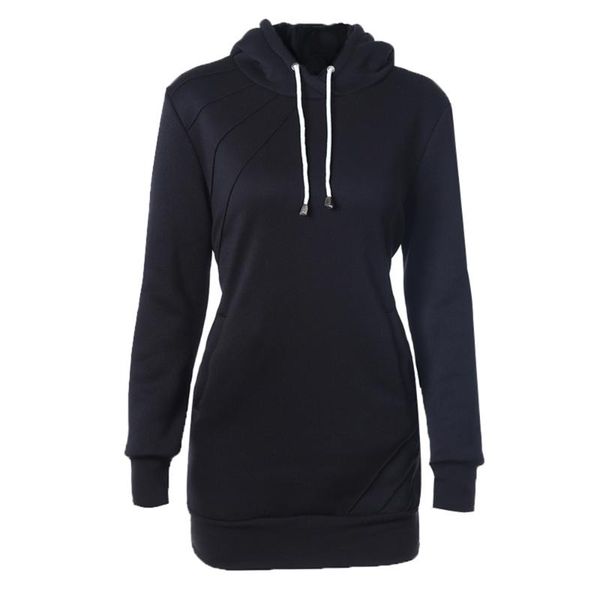 

women's hoodies & sweatshirts 2021 winter women hoodie sweatshirt long sleeve pullover casual fall clothing o-neck solid, Black