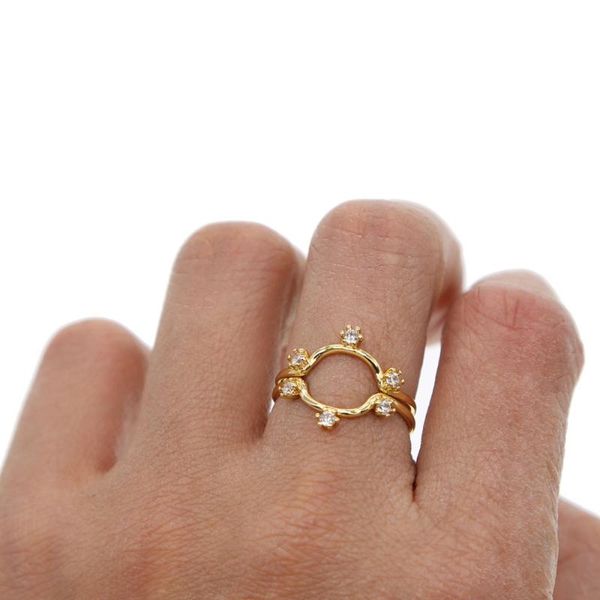 

Gold Color Plated Thin Ring For Girls Lady Delicate Dainty Jewelry High Quality 3pc Cz V Shape Wedding Stock Rings, Slivery;golden